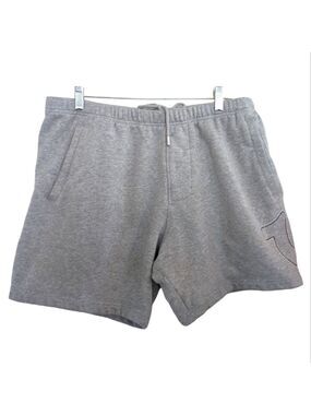 True Religion Gray Heavyweight Elastic Waist Sweat Gym Shorts Size XL EUC